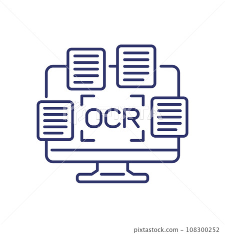 OCR line icon on white 108300252