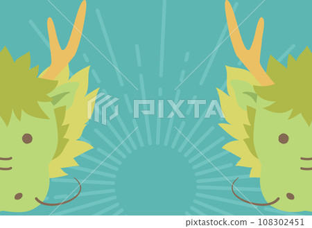 Cute Dragon New Year's card template (no text) Cute Dragon New Year's card template (no text) 108302451