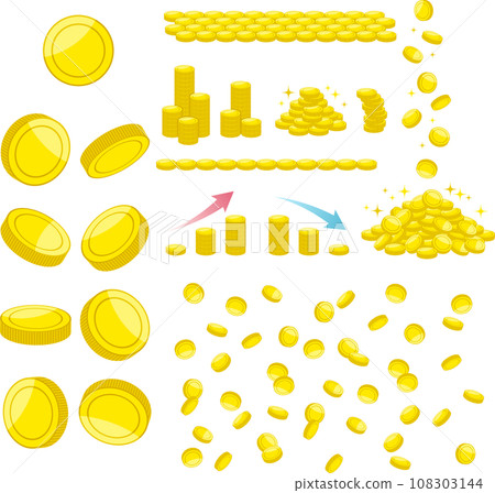 Coin variation illustration set summary Coin variation illustration set summary 108303144