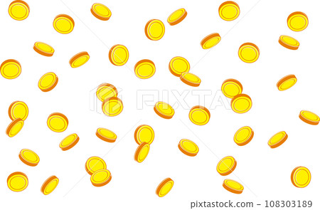 Coin illustration falling apart 108303189