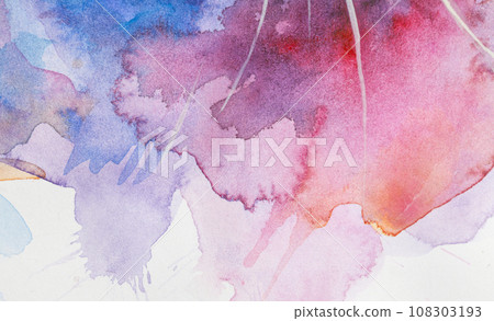Watercolor paint stains. Background with faint texture and distressed vintage grunge and watercolor paint stains in elegant. Watercolor paint stains. Background with faint texture and distressed vintage grunge and watercolor paint stains in elegant. 108303193