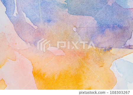 Watercolor paint stains. Background with faint texture and distressed vintage grunge and watercolor paint stains in elegant. Watercolor paint stains. Background with faint texture and distressed vintage grunge and watercolor paint stains in elegant. 108303267