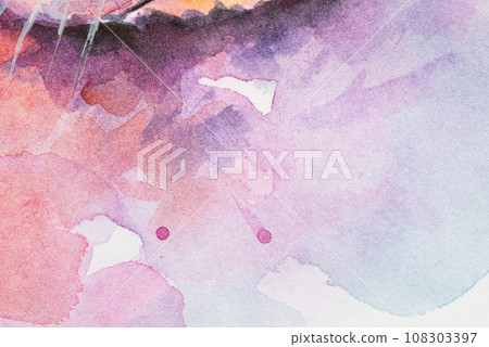 Watercolor paint stains. Background with faint texture and distressed vintage grunge and watercolor paint stains in elegant. Watercolor paint stains. Background with faint texture and distressed vintage grunge and watercolor paint stains in elegant. 108303397