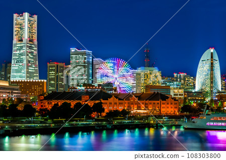 橫濱港未來的夜景 橫濱港未來的夜景 108303800