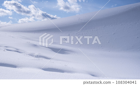 Snowy landscape of Tottori Sand Dunes Snowy landscape of Tottori Sand Dunes 108304041
