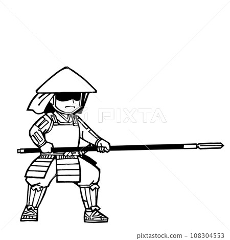 Ashigaru (spearfish, left 1, monochrome) Ashigaru (spearfish, left 1, monochrome) 108304553