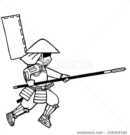 足輕(矛衝鋒,左 1 面旗幟,單色) 足輕(矛衝鋒,左 1 面旗幟,單色) 108304580