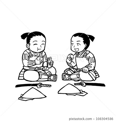 Ashigaru (holiday/monochrome) 108304586