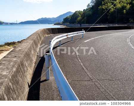Sakijima seaside road (Hiroshima Prefectural Route 361 Sakijima Line). 108304966