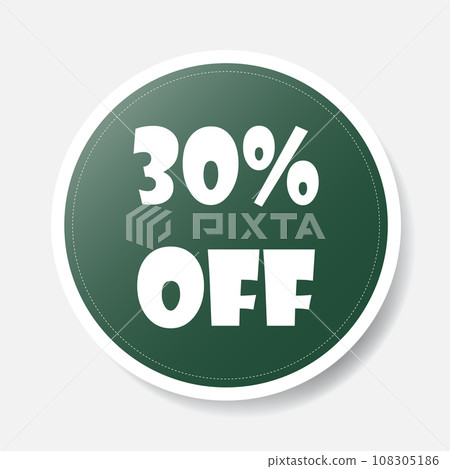Special offer banner. Green circle. Vector illustration 108305186