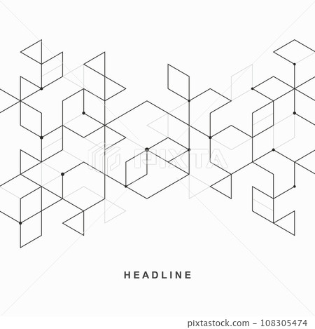 Abstract geometric technological background. Vector creative design. 108305474