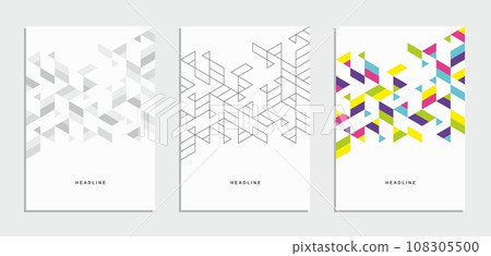 Abstract geometric technological company brochure. Vector business flyer. Abstract geometric technological company brochure. Vector business flyer. 108305500