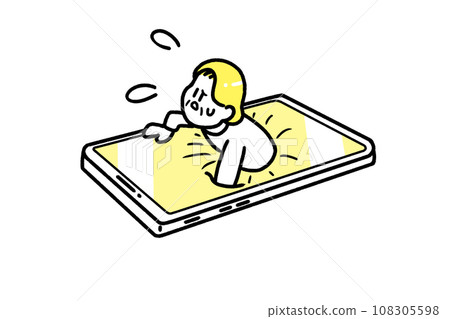 依賴智慧型手機的老年婦女 108305598