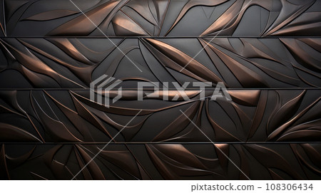 Bronze patinated geometric tiles 108306434