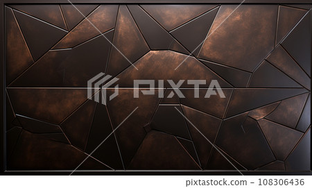 Bronze patinated geometric tiles Bronze patinated geometric tiles 108306436