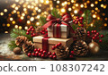 sparkly christmas present 108307242