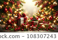 sparkly christmas present 108307243