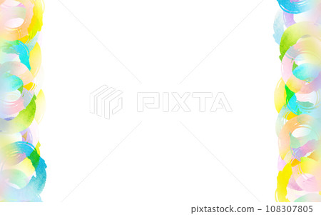 Colorful ring background material watercolor image Colorful ring background material watercolor image 108307805