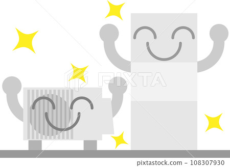 可愛的熱水器角色 108307930