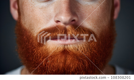 Perfect beard Close up. 108308201