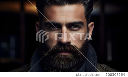 Perfect beard Close up. 108308264