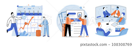 Established business. Vector illustration. A persons success in business is often result hard work and determination The established business metaphor represents well-known and respected company Established business. Vector illustration. A persons success in business is often result hard work and determination The established business metaphor represents well-known and respected company 108308769