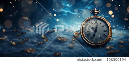 Time is money. Time payment concept. Philosophical image of space-time measurement. 108309194