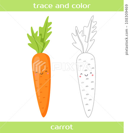 Educational worksheet Trace and color. Educational worksheet Trace and color. 108309469