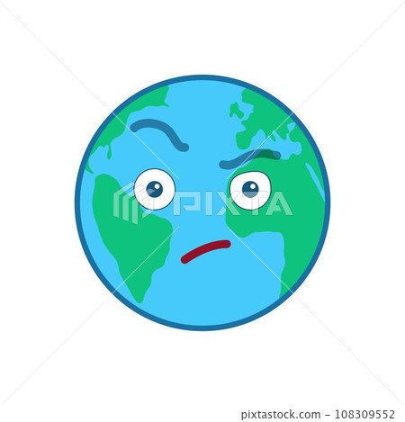 Suspecting world globe isolated emoticon Suspecting world globe isolated emoticon 108309552