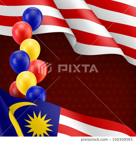 Malaysian patriotic banner with space Malaysian patriotic banner with space 108309565
