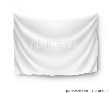 Wide horizontal standard, banner, streamer, mockup, isolated Wide horizontal standard, banner, streamer, mockup, isolated 108309606