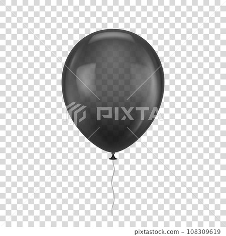 Black realistic balloon. Black realistic balloon. 108309619