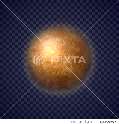 Mercury planet on deep blue space background 108309696