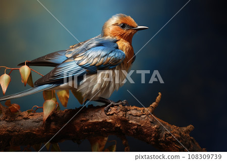 Image of barn swallow in the forest. Birds., Wildlife Animals. Image of barn swallow in the forest. Birds., Wildlife Animals. 108309739