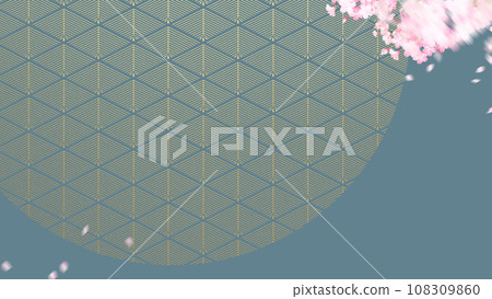 Calm Japanese style background of cherry blossoms 108309860