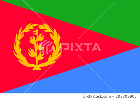 Vector national flag of Eritrea. Vector national flag of Eritrea. 108309903