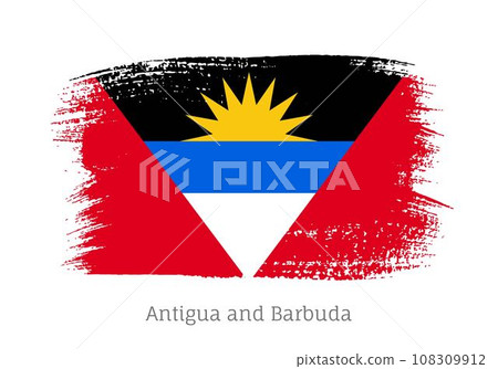 Antigua and Barbuda islands official flag 108309912