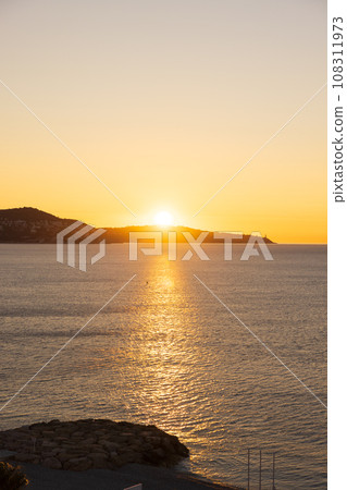 Sea view at sunrise in Nice, France Sea view at sunrise in Nice, France 108311973
