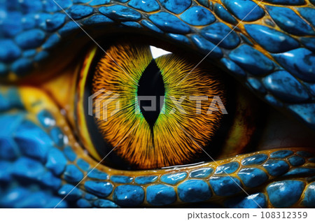 Dragon eye pendant on leather background. Resin craft 108312359