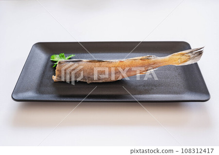 Dried komai on Japanese tableware 108312417
