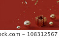 Red luxury background with golden presents 108312567