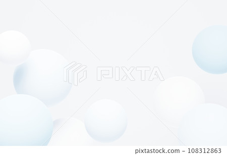 3D背景材質_彩球_白色 108312863