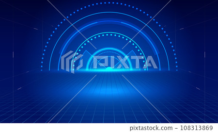 藍色抽象的技術背景 藍色抽象的技術背景 108313869