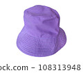 Purple bucket hat isolated on transparent background, PNG File Format. 108313948
