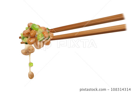 natto illustration real chopsticks 108314314
