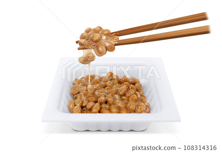 納豆插畫真實筷子套裝 納豆插畫真實筷子套裝 108314316