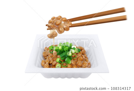 納豆插畫真實筷子套裝 108314317