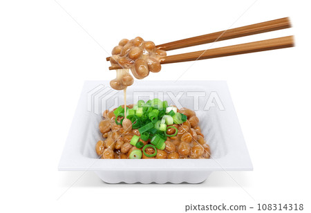 Natto illustration real chopsticks set Natto illustration real chopsticks set 108314318