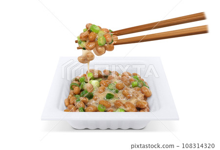 納豆插畫真實筷子套裝 108314320