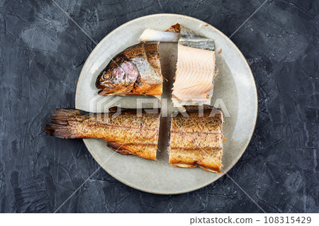 Salmon Hot smoked Salmon Hot smoked 108315429